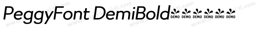 PeggyFont DemiBold字体转换